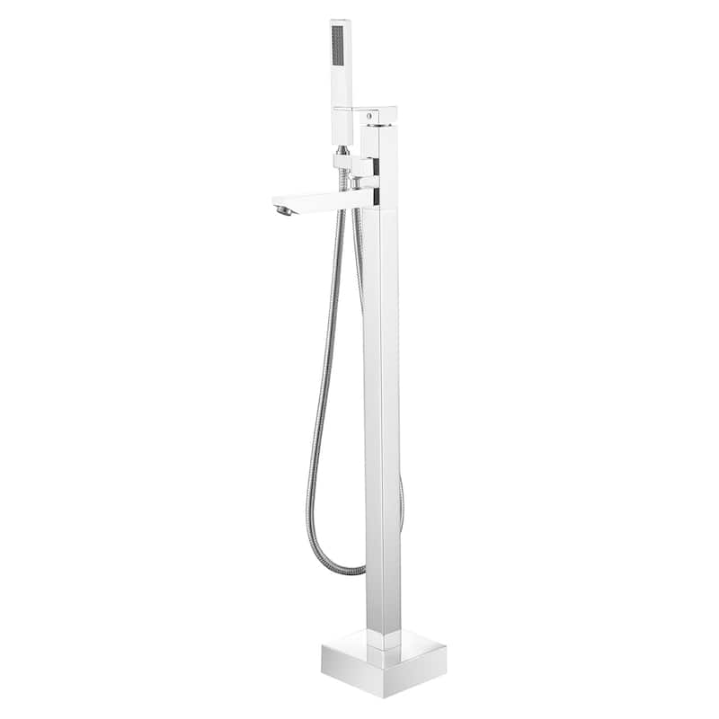 SevenFalls 8010 Freestanding Bathtub Faucet with Hand Shower - Chrome Finish - Modern & Contemporary