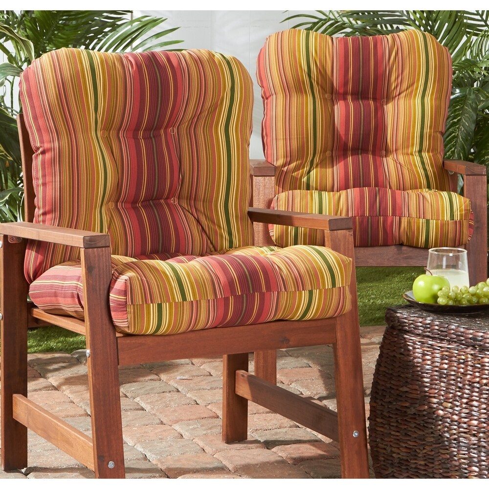 Havenside Home Driftwood Outdoor Yellow Seat/ Back Chair Sunbeam 21W x 42L