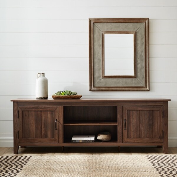 The Gray Barn Wind Gap 70" TV Console with Side Beadboard Doors - 70 x 16 x 24h