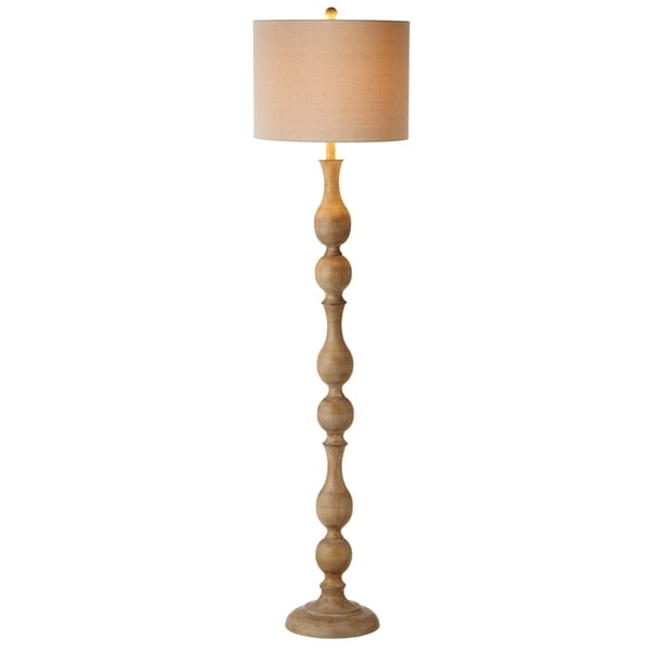 Turned Wood Floor Lamp