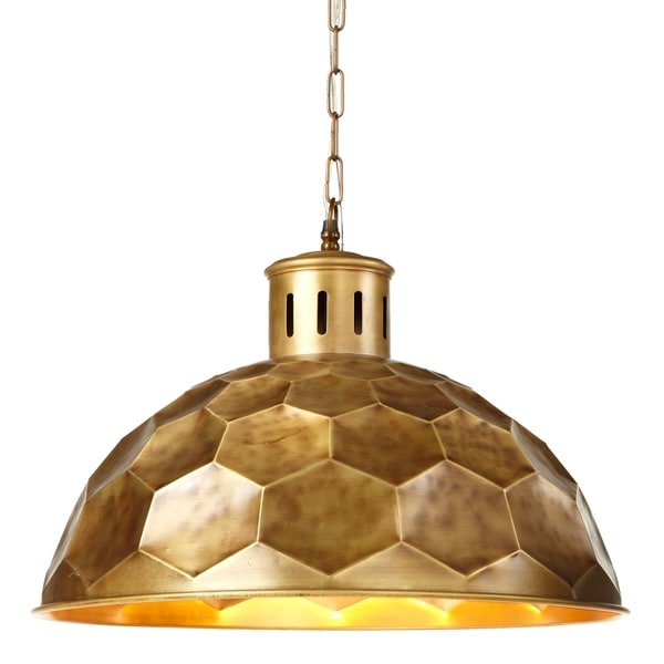 Gold Honeycomb Pendant.