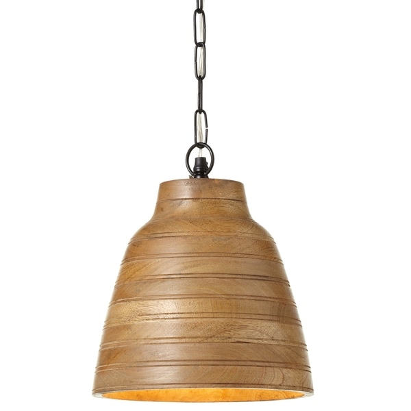 Natural Wood Pendant. 40W Max.