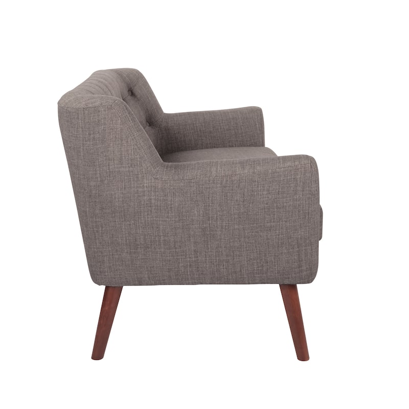 Carson Carrington Balestrand Mid-century Tufted Back Fabric Loveseat - N/A
