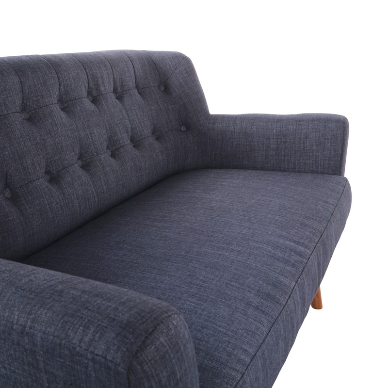 Carson Carrington Balestrand Mid-century Tufted Back Fabric Loveseat - N/A