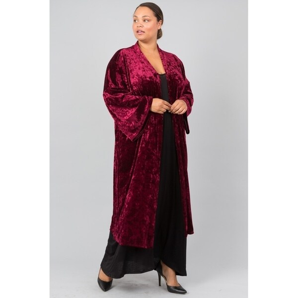 plus size velvet cardigans