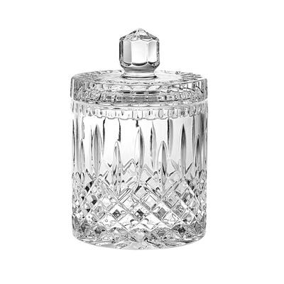 Majestic Gifts European Handcut Crystal Cookie Jar / Candy Box, 7"H, 17 Oz.