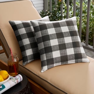 buffalo plaid outdoor cushions