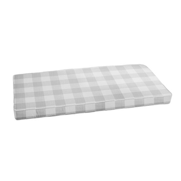 Shop Humble Haute Grey Buffalo Plaid Indoor Outdoor Bench