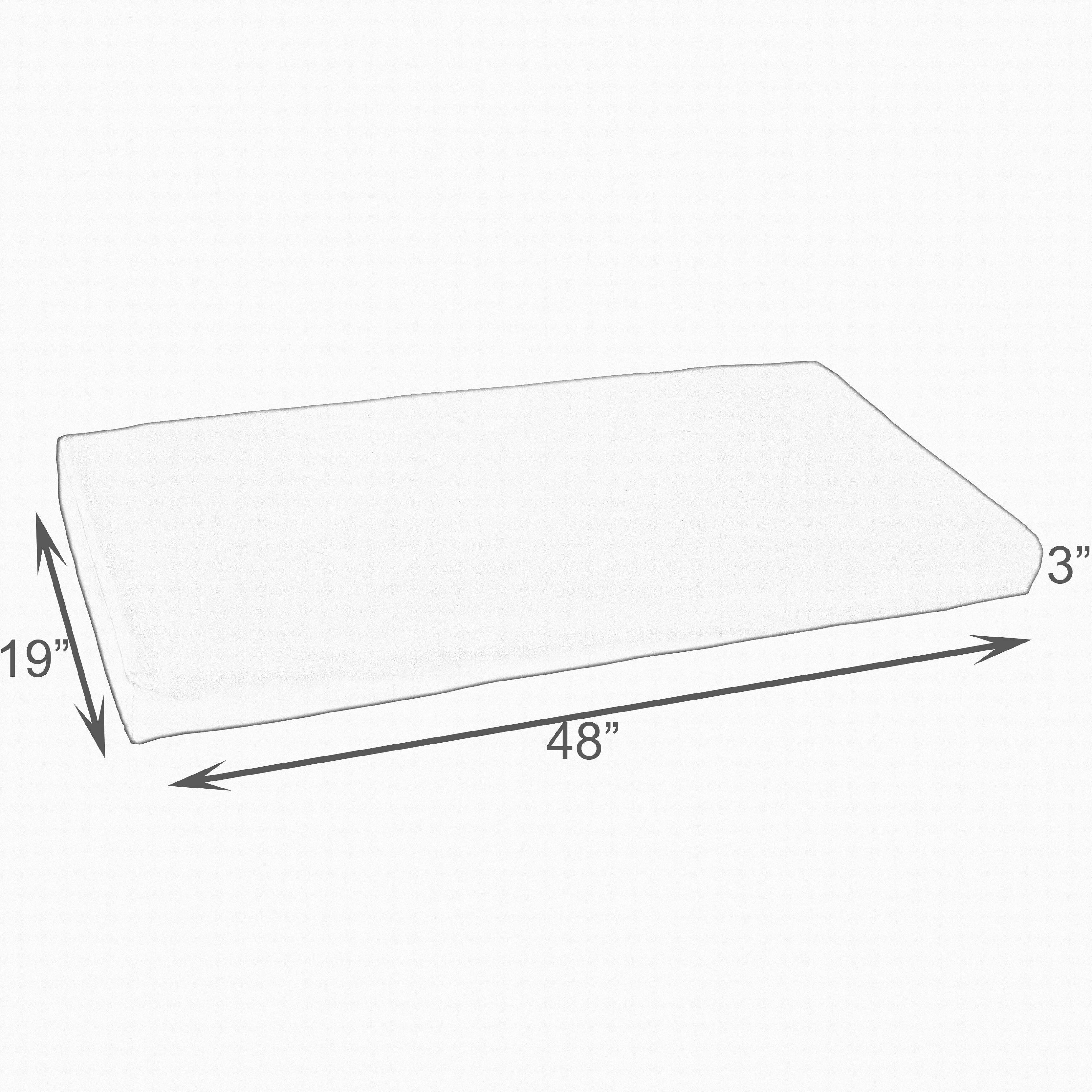 Black Buffalo Plaid Indoor/Outdoor Bench Cushion – Bristol – 48x19x3 Inches