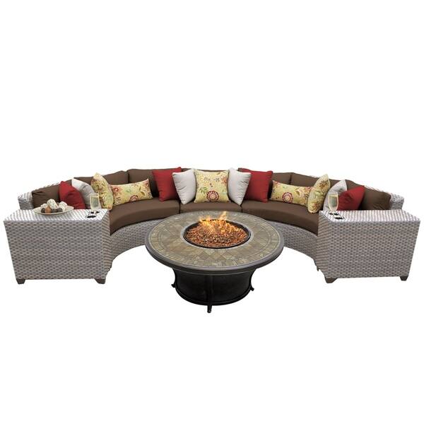 Shop Marina Oh0373 6 Piece Outdoor Patio Wicker Sectional Set With