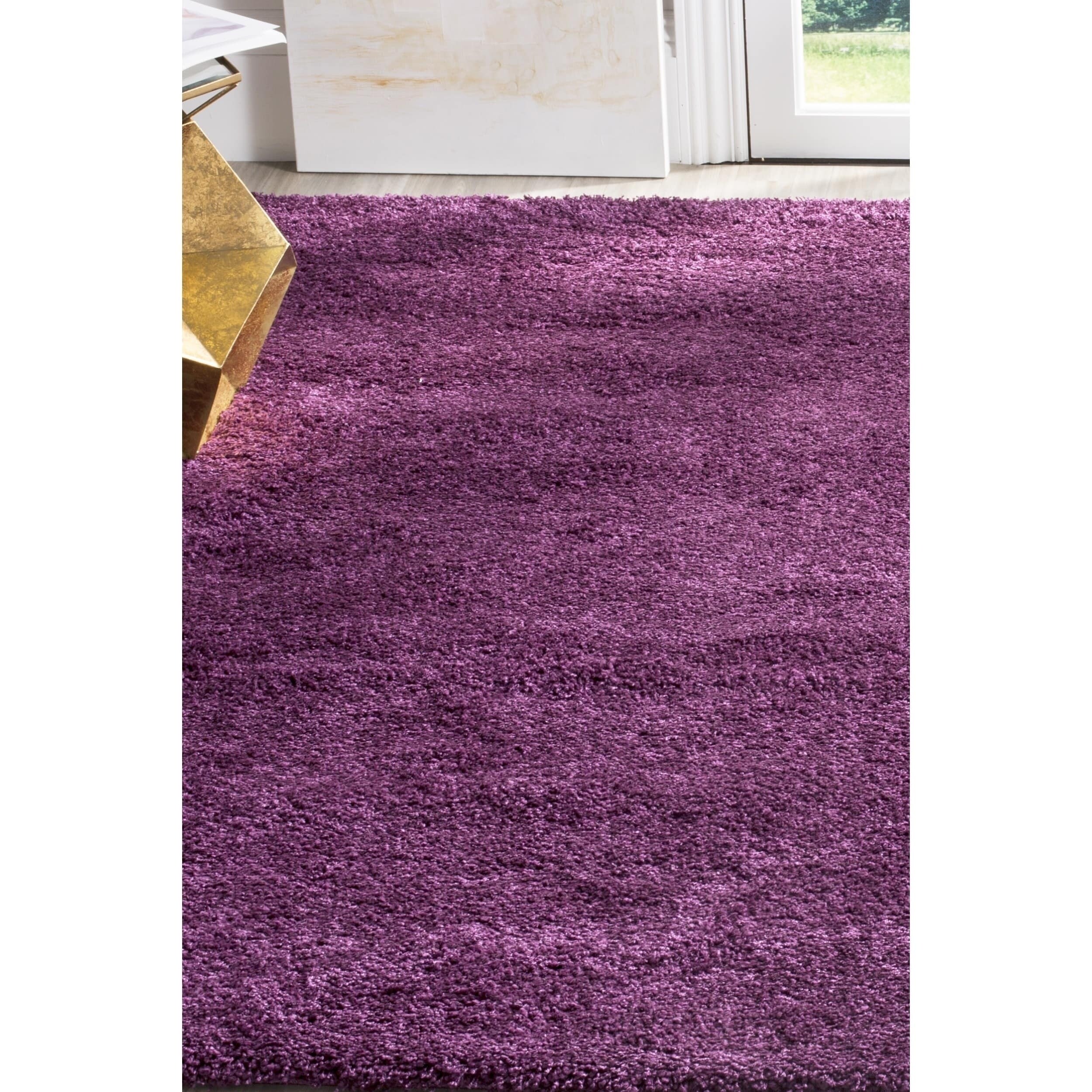 Safavieh California Cozy Plush Purple Shag Rug - 4' x 4' - Bed Bath &  Beyond - 21083756