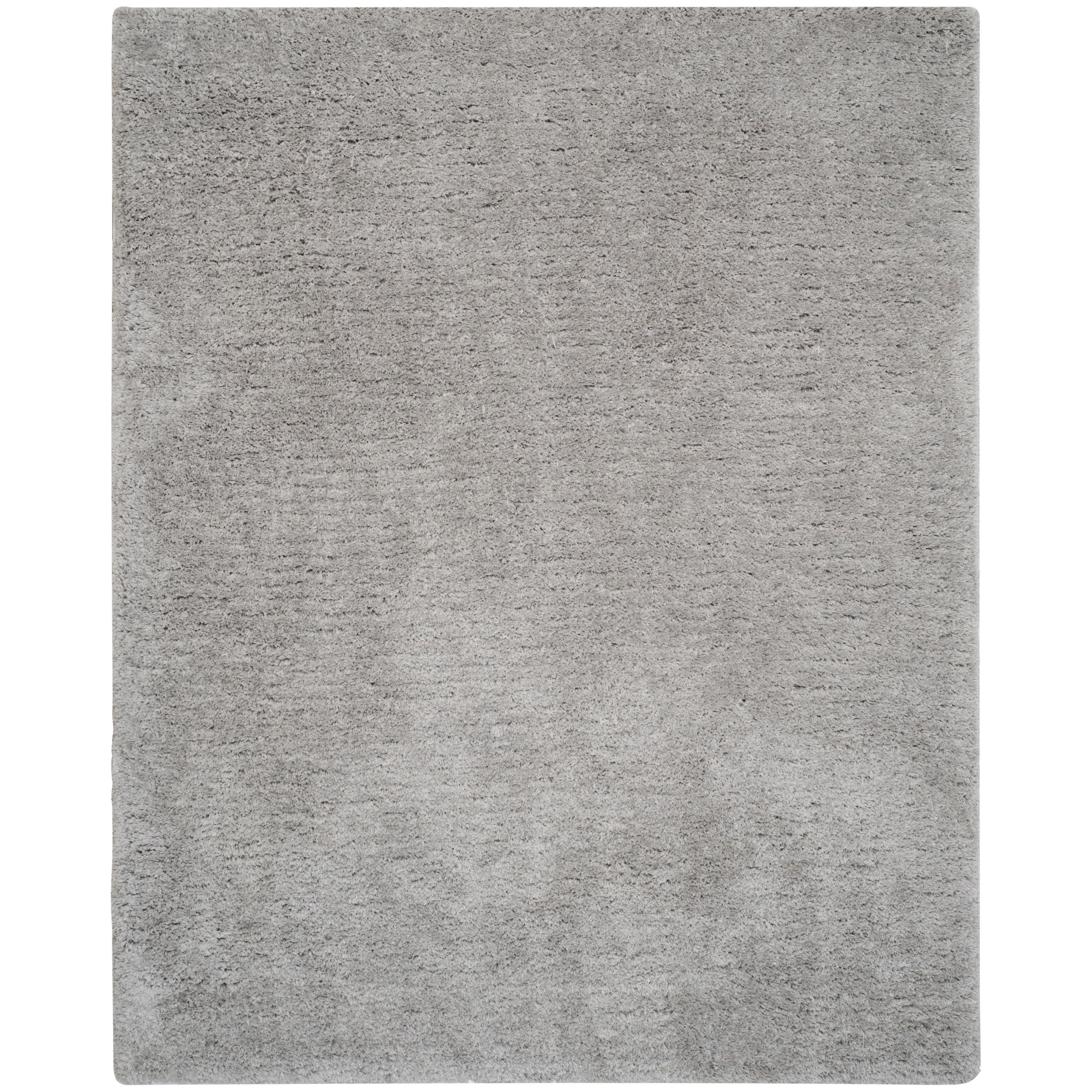 Safavieh Supreme Shag Hand-Woven Silver Area Rug (4' x 6') - Bed