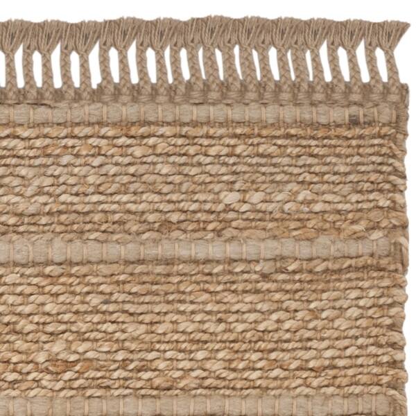 Safavieh Hand-Woven Natural Fiber Natural/ Light Grey Jute Rug (4' x 6 ...