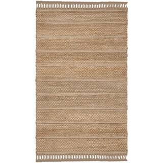 Safavieh Hand-Woven Natural Fiber Natural/ Light Grey Jute Rug (4' x 6 ...