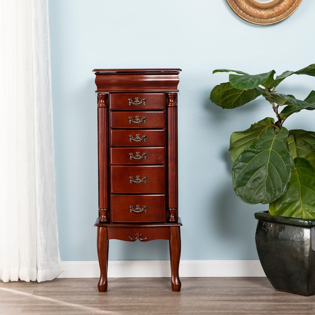 Mahogany Medium Jewelry Armoire