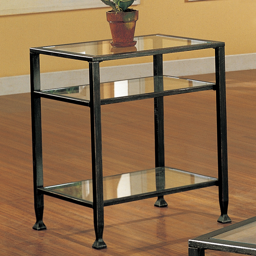 Shop Clay Alder Home Sorlie Bunch Metal Glass End Table ...