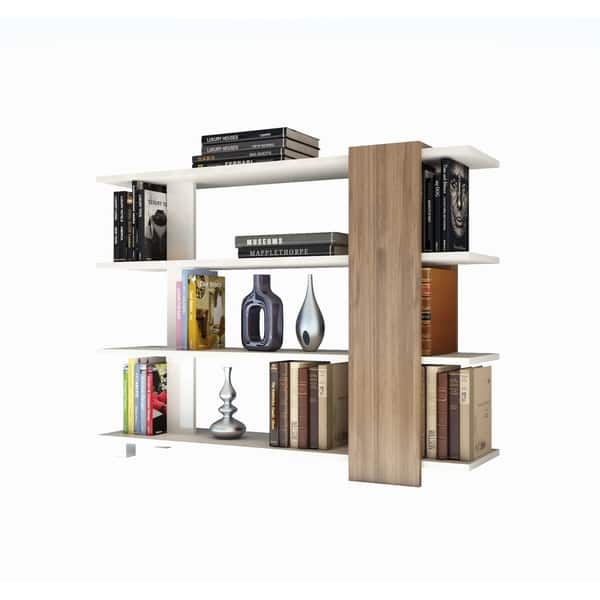 Decorotika Vermont 35 Tall Accent Bookcase With 4 Tier Open Tall Accent Bookcase With 4 Tier Open