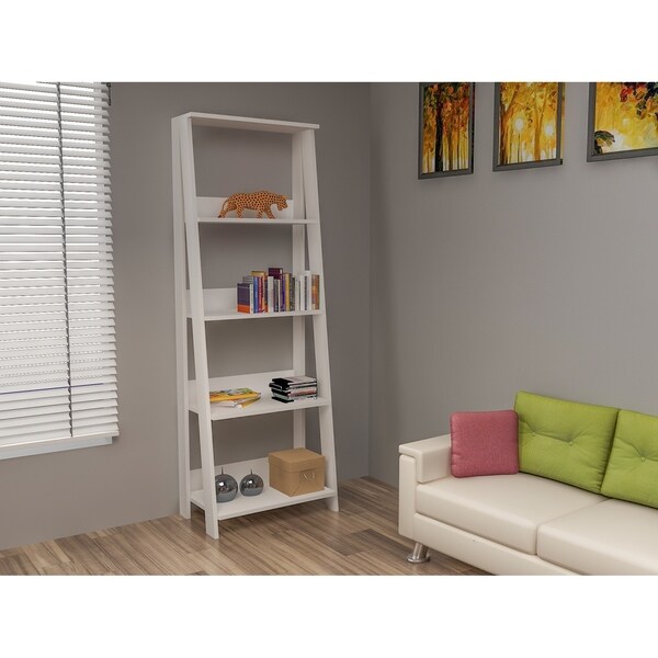 Decorotika Setre 71 4 Tier Floating Leaning Bookcase 23 Inch Decorotika Setre 71 4 Tier Floating Leaning Bookcase 23 Inch Wide