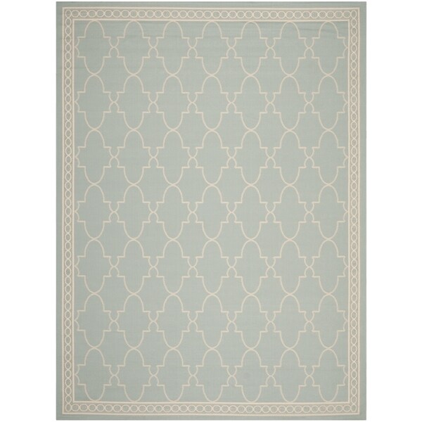 Safavieh Courtyard Trellis All Weather Aqua Beige Indoor Safavieh Courtyard Trellis All Weather Aqua Beige Indoor Outdoor Rug 8