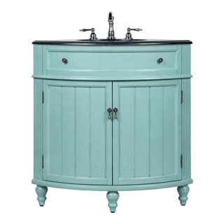 24" Benton Collection Triadsville Blue Corner Bathroom Sink Vanity