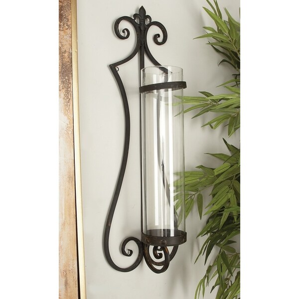 Copper Grove Chatfield Metal and Glass Candle Sconce