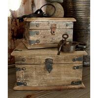 The Curated Nomad Palos Reclaimed Wood 5-inch/8-inch/11-inch Decorative Boxes (Set of 3)