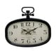 preview thumbnail 6 of 6, Black Iron White Face Vintage French Farmhouse No. Oblong Wall Clock