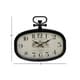 preview thumbnail 4 of 6, Black Iron White Face Vintage French Farmhouse No. Oblong Wall Clock