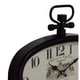 preview thumbnail 7 of 6, Black Iron White Face Vintage French Farmhouse No. Oblong Wall Clock