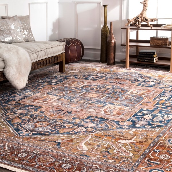 shop gracewood hollow lapointe medallion border area rug - on sale