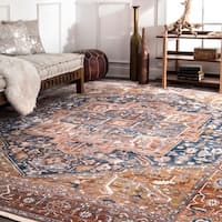 Gracewood Hollow Lapointe Medallion Border Area Rug