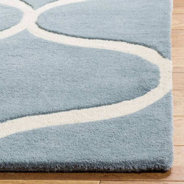 Safavieh Supreme Shag 5 x 8 Light Blue Indoor Solid Area Rug at