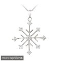 Icz Stonez Sterling Silver CZ Snowflake Pendant