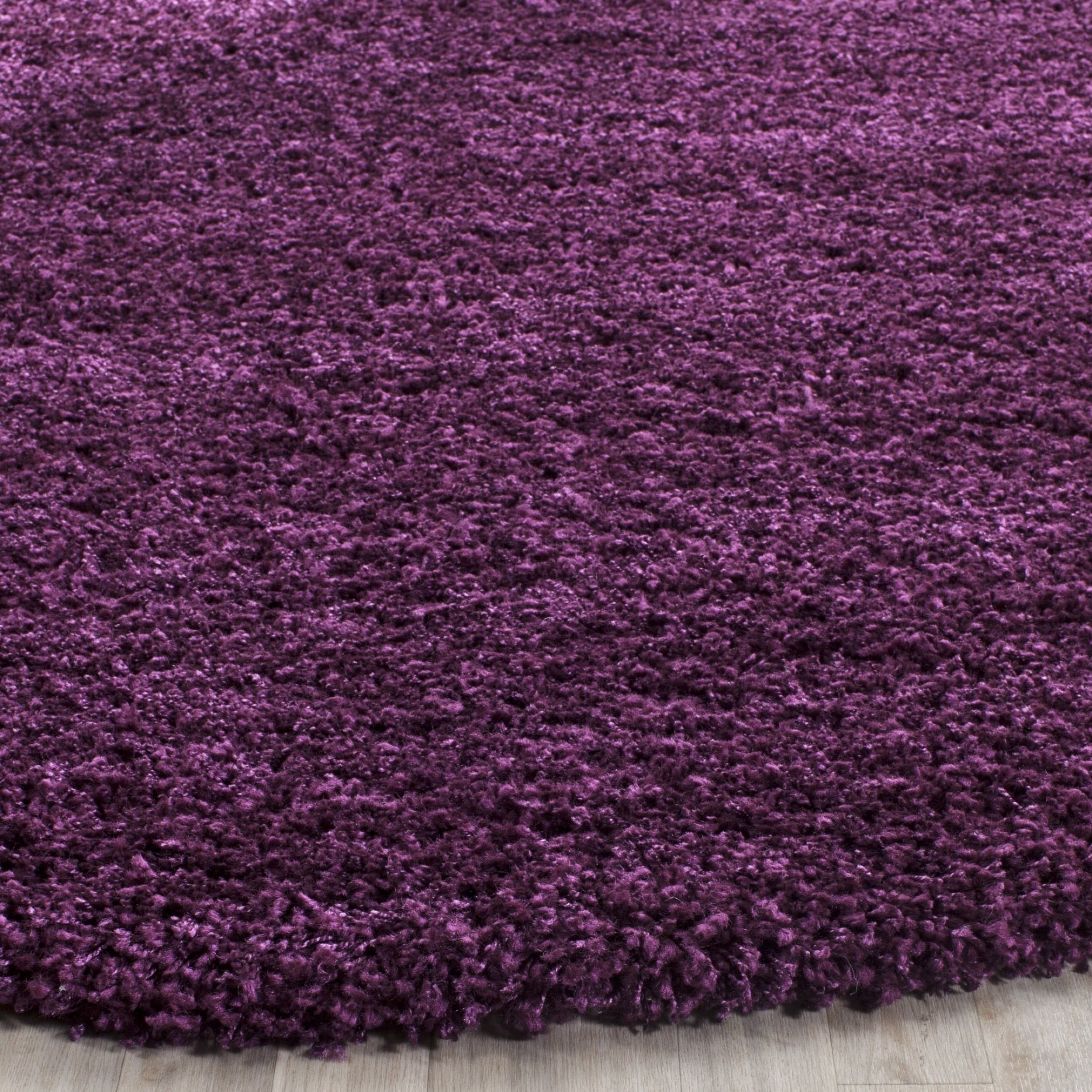 Safavieh California Cozy Plush Purple Shag Rug - 4' x 4' - Bed Bath &  Beyond - 21083756