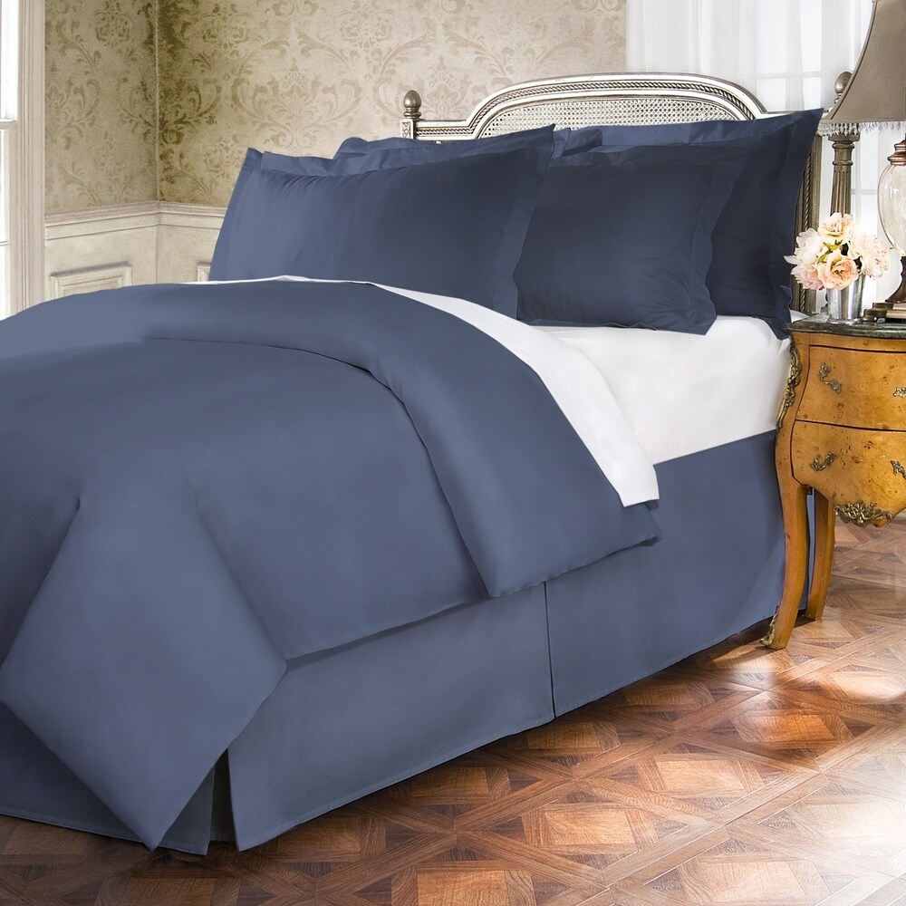 BED SKIRT SILVER LIGHT GRAY SOLID SELECT DROP LENGTH ALL US SIZE 1000 TC 