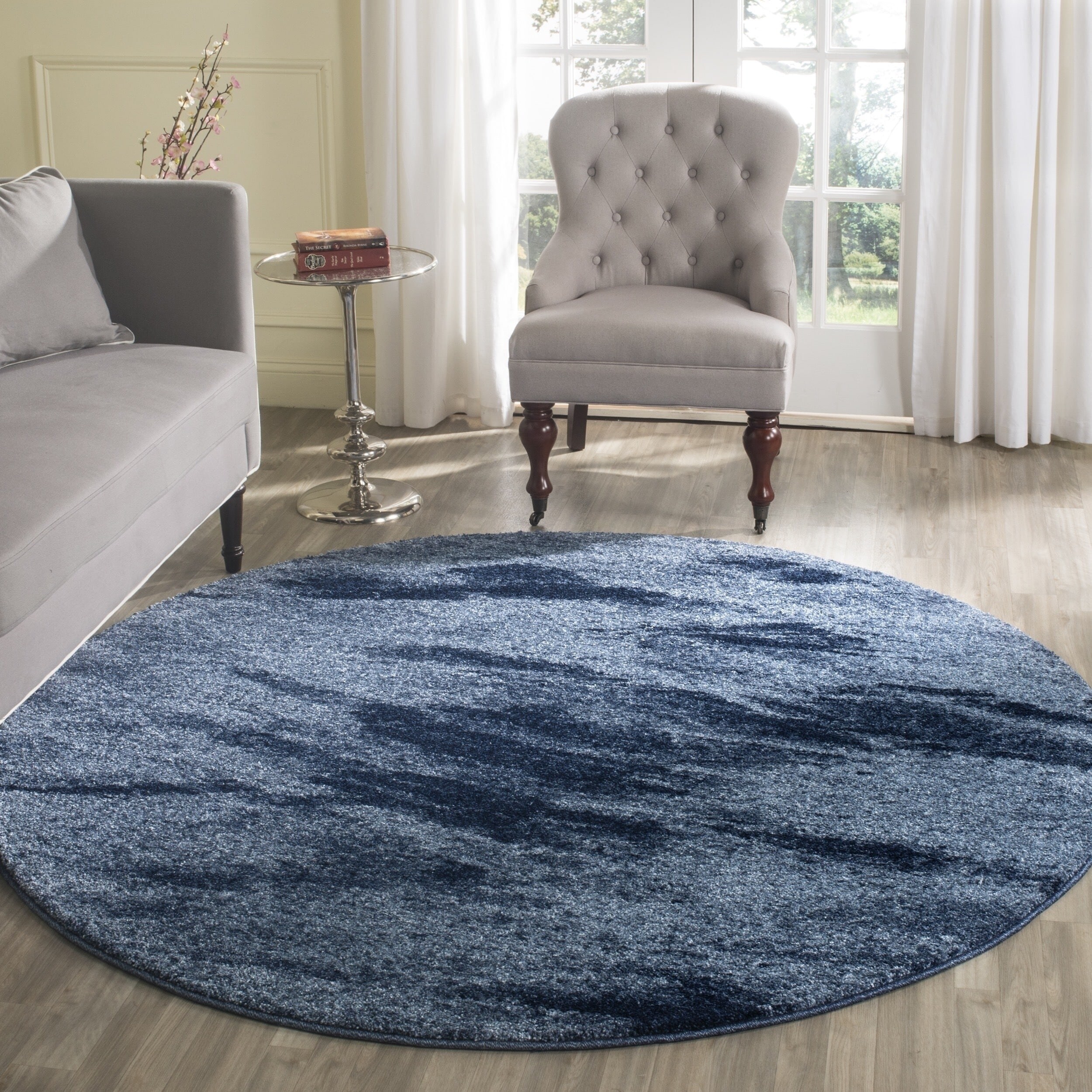 Vive 26 Oval Bath Mat Blue