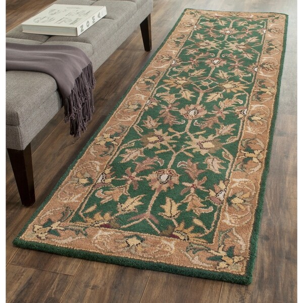 Safavieh Handmade Heritage Traditional Kashan Dark Green Gold