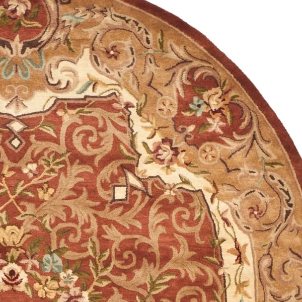 Rust Gold Safavieh Classic Collection CL223B Handmade Traditional Oriental Premium Wool Area Rug 7'6 x 9'6 Oval Rust Gold Safavieh Classic Collection CL223B Handmade Traditional Oriental Premium Wool Area Rug 7'6 x 9'6 Oval
