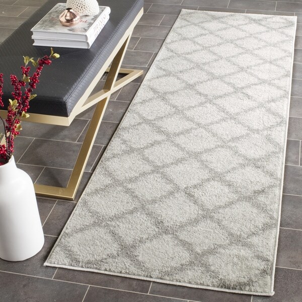 Safavieh Adirondack Modern Trellis Ivory Silver Area Rug Runner 2 Safavieh Adirondack Modern Trellis Ivory Silver Area Rug Runner 2 X27 6