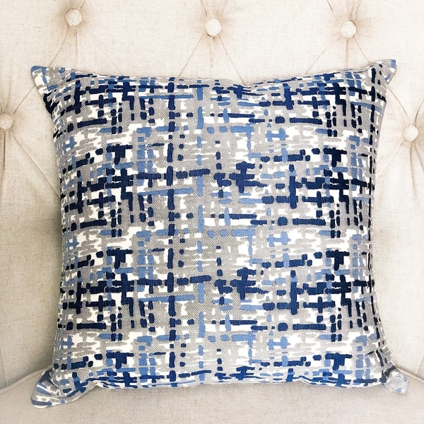 navy blue rectangle pillow