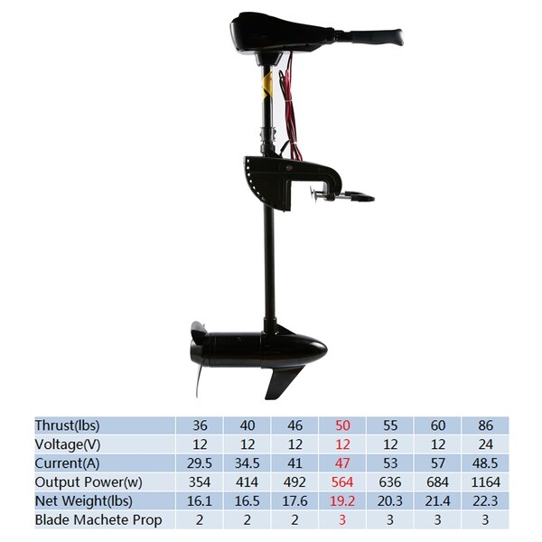 50LBS Thrust Electric Trolling Motor for Fishing Boats Freshwater and Saltwater Use. Opens flyout.