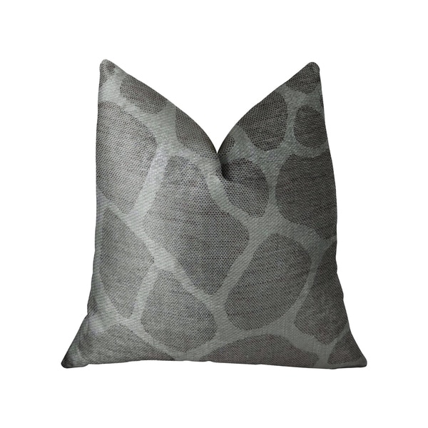 Plutus Soft Giraffe Gray and White Handmade Decorative Throw Pillow