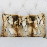 Plutus Elegant Brandy Fox Light Brown Gold White Handmade Decorative Throw Pillow