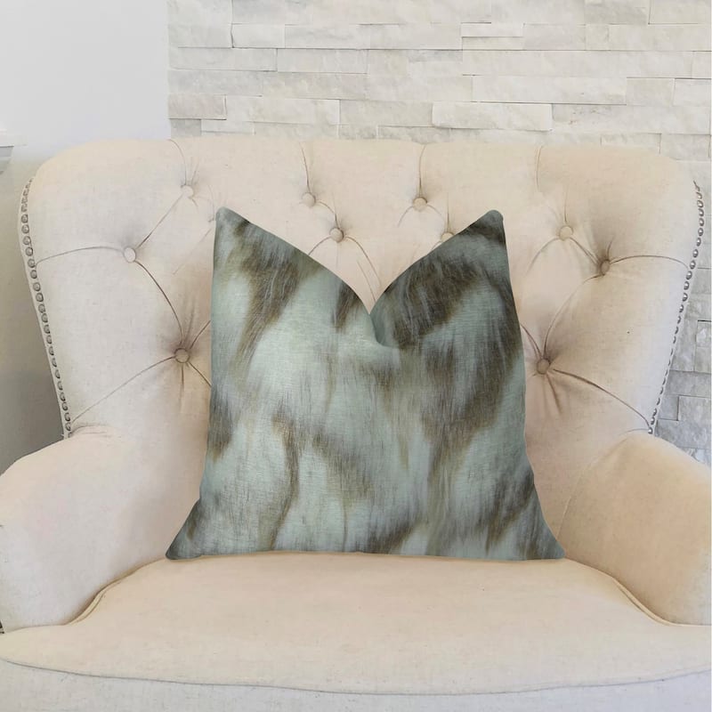 Plutus Sassy Tibet Fox Ivory Beige Handmade Decorative Throw Pillow