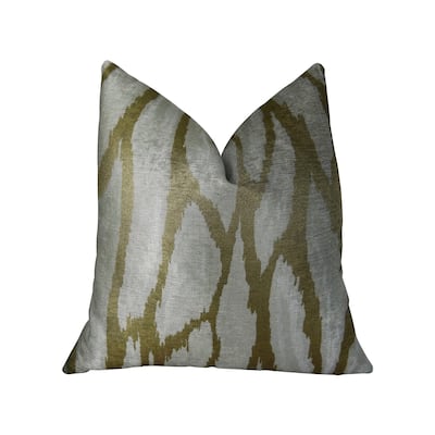 Plutus Kailua Branch Taupe Ivory Handmade Decorative Throw Pillow