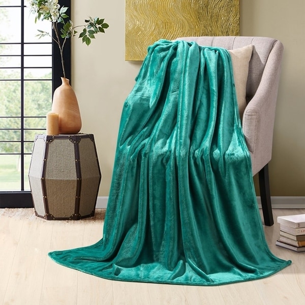 Teal velvet throw online blanket