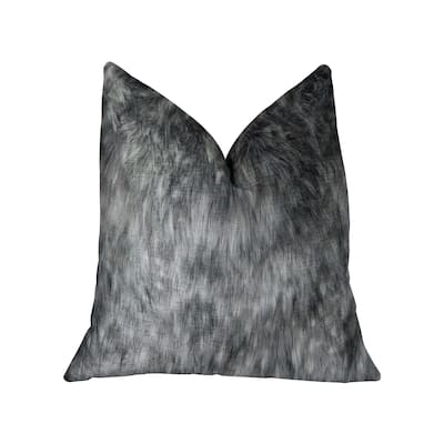 Plutus Wild Gray Wolf Gray White Handmade Decorative Throw Pillow