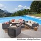 Santa Rosa Outdoor 7 Seater Wicker Sofa Chat Set by Christopher Knight Home - Thumbnail 0