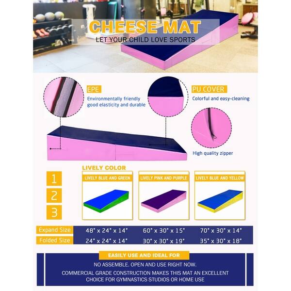 Shop 60 X 30 X 15 Gymnastics Cheese Mat Incline Wedge Mat