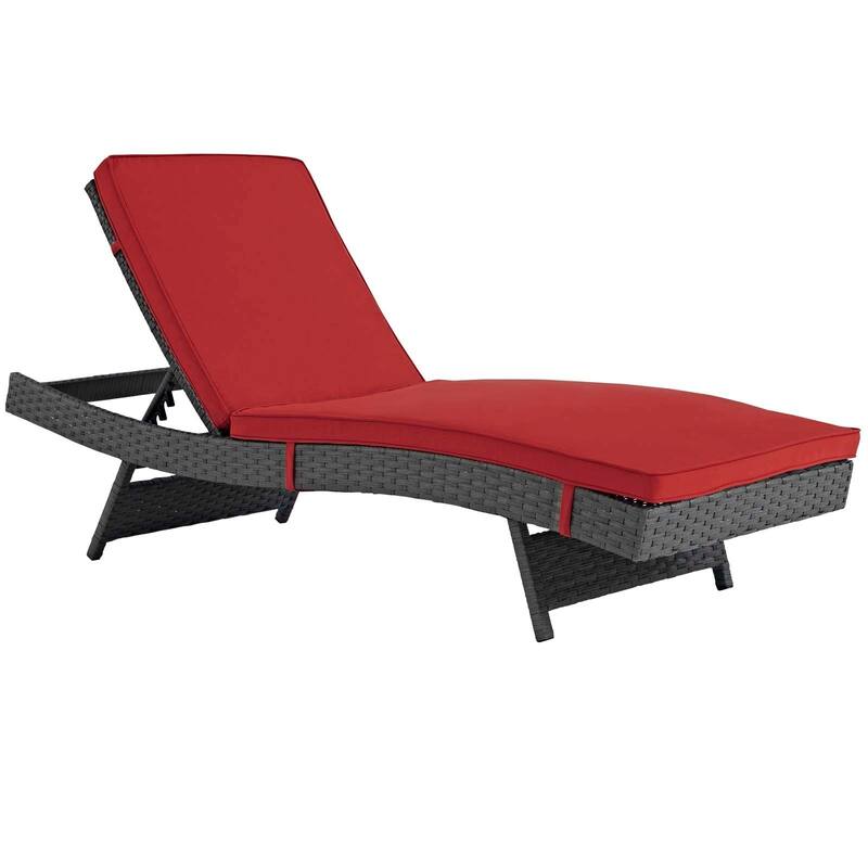 Stopover Outdoor Patio Sunbrella® Chaise - canvas red